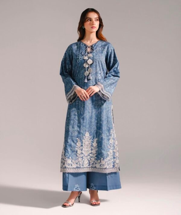 Niazella Azure Elegance Embroidered Suit